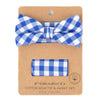 Men's Checkered Cotton Bow Tie & Hanky Set - CTBH1733 - Bundle Bus