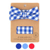 Men's Checkered Cotton Bow Tie & Hanky Set - CTBH1733 - Bundle Bus