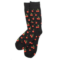 Men's Cherry Novelty Socks- NVS19631-BK - Bundle Bus