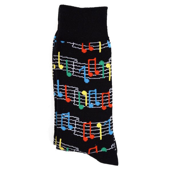 Men's Colorful Music Sheet Novelty Socks - NVS1809 - Bundle Bus