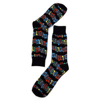 Men's Colorful Music Sheet Novelty Socks - NVS1809 - Bundle Bus