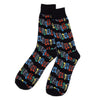 Men's Colorful Music Sheet Novelty Socks - NVS1809 - Bundle Bus