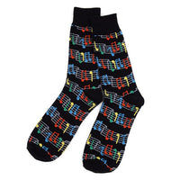 Men's Colorful Music Sheet Novelty Socks - NVS1809 - Bundle Bus