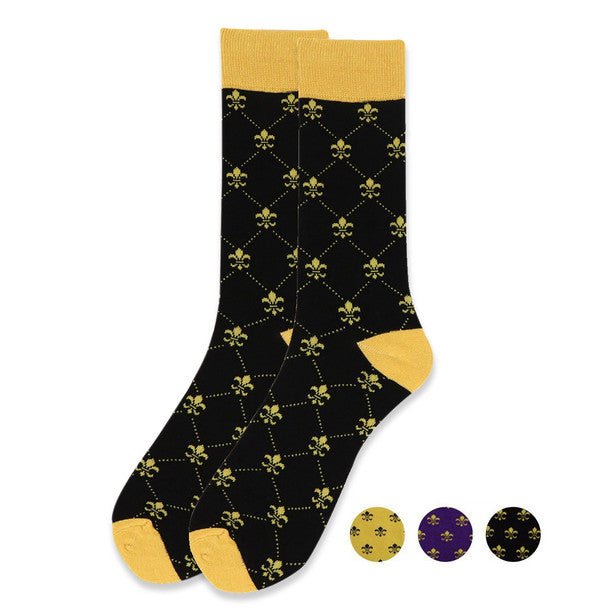 Men's Cotton Fleur-de-lis Socks - FLS02 - Bundle Bus