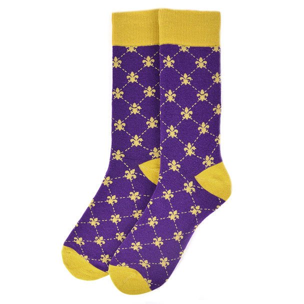 Men's Cotton Fleur-de-lis Socks - FLS02 - Bundle Bus