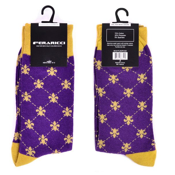 Men's Cotton Fleur-de-lis Socks - FLS02 - Bundle Bus