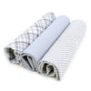 Men's Cotton Solid, Striped & Plaid Gray Handkerchiefs - MFB1723 - Bundle Bus