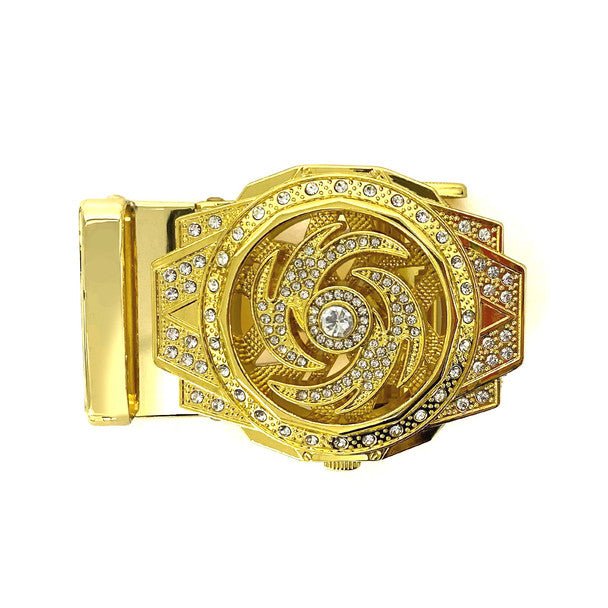 Men's Decor Rotating Bling Ratchet Belt-MGLBB60-GD - Bundle Bus