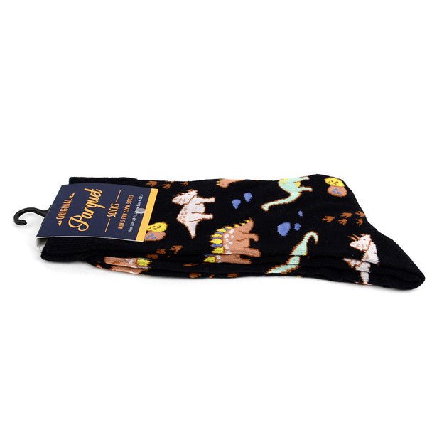 Men's Dinosaur Novelty Fun Socks - NVS19399 - Bundle Bus