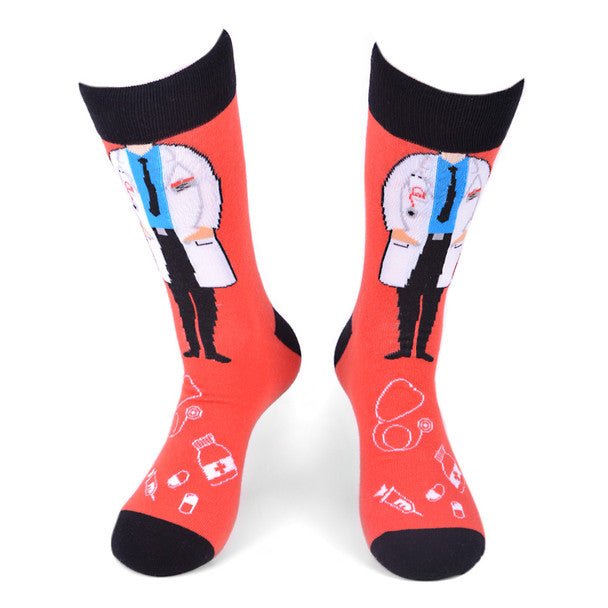 Men's Doctor Novelty Socks - NVS19578-OR - Bundle Bus