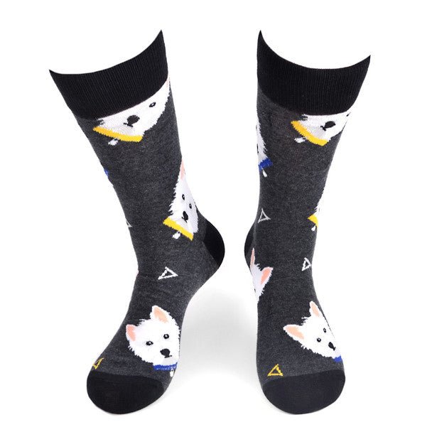 Men's Dog Novelty Socks - NVS19560-CHAR - Bundle Bus