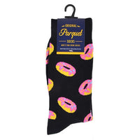 Men's Donut Novelty Socks - NVS1788-BK - Bundle Bus