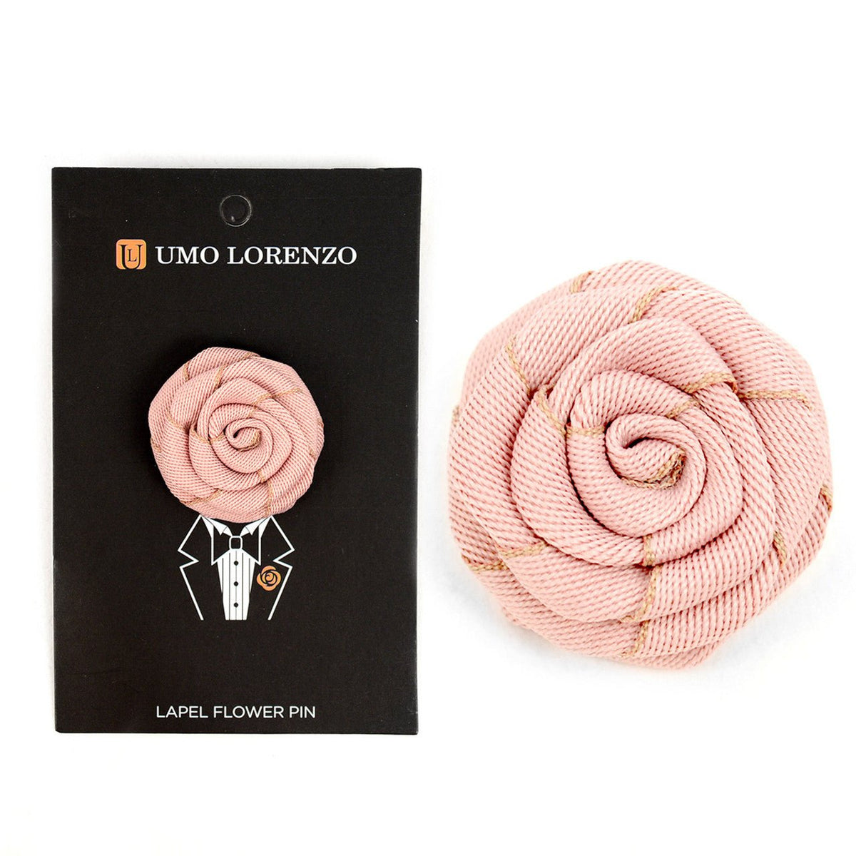 Men's Fabric Flower Boutonniere Clutch Back Lapel Pins - FLP1803 - Bundle Bus