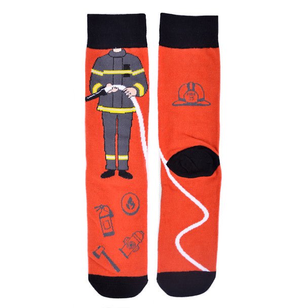 Men's Fire Fighter Novelty Socks - NVS19577-RU - Bundle Bus