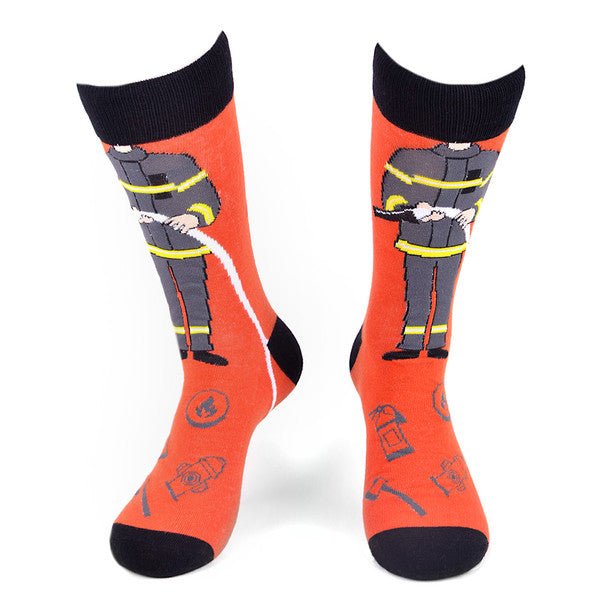 Men's Fire Fighter Novelty Socks - NVS19577-RU - Bundle Bus