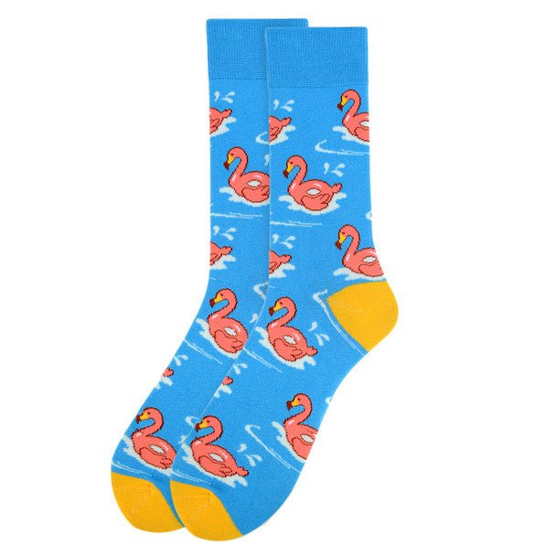 Men's Flamingo Novelty Socks - NVS19299 - Bundle Bus