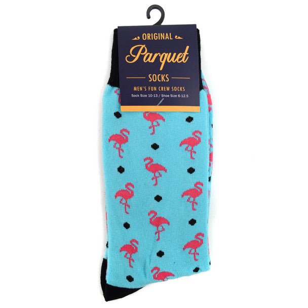 Men's Flamingos Novelty Socks NVS1786-87 - Bundle Bus