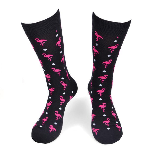 Men's Flamingos Novelty Socks NVS1786-87 - Bundle Bus