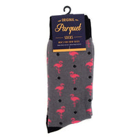 Men's Flamingos Novelty Socks NVS1786-87 - Bundle Bus