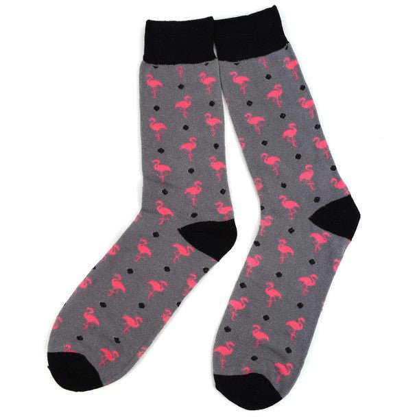 Men's Flamingos Novelty Socks NVS1786-87 - Bundle Bus