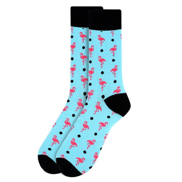 Men's Flamingos Novelty Socks NVS1786-87 - Bundle Bus