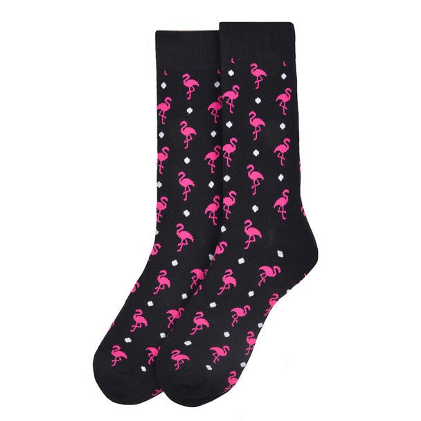 Men's Flamingos Novelty Socks NVS1786-87 - Bundle Bus