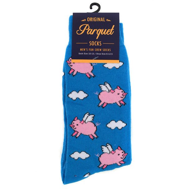 Men's Flying Pig Novelty Socks NVS1772-73 - Bundle Bus