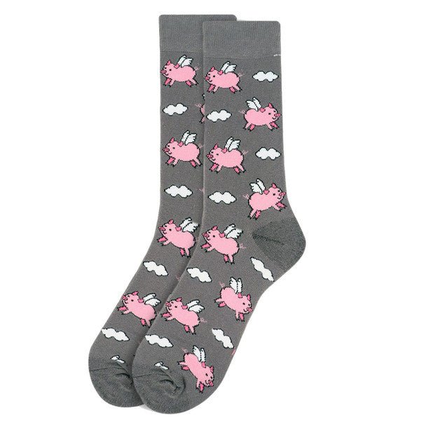 Men's Flying Pig Novelty Socks NVS1772-73 - Bundle Bus