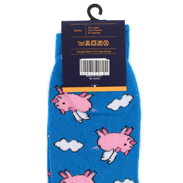 Men's Flying Pig Novelty Socks NVS1772-73 - Bundle Bus