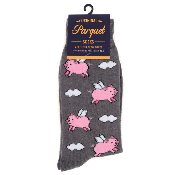 Men's Flying Pig Novelty Socks NVS1772-73 - Bundle Bus