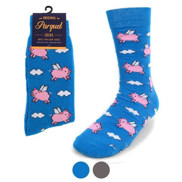 Men's Flying Pig Novelty Socks NVS1772-73 - Bundle Bus