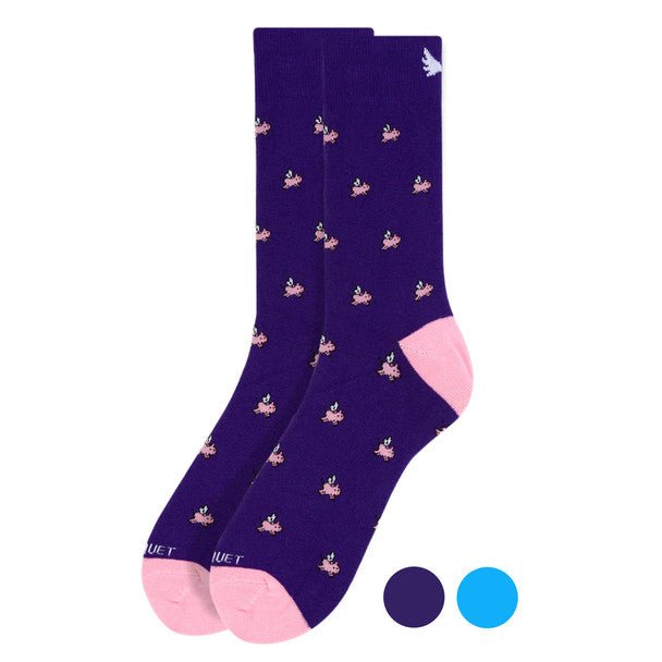 Men's Flying Pigs Premium Collection Novelty Socks - NVPS2007 - Bundle Bus