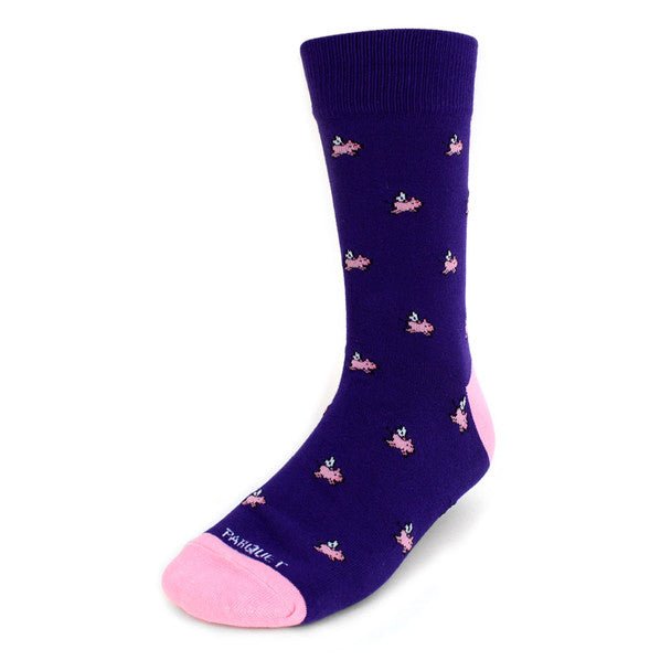 Men's Flying Pigs Premium Collection Novelty Socks - NVPS2007 - Bundle Bus