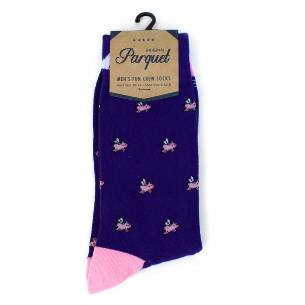 Men's Flying Pigs Premium Collection Novelty Socks - NVPS2007 - Bundle Bus