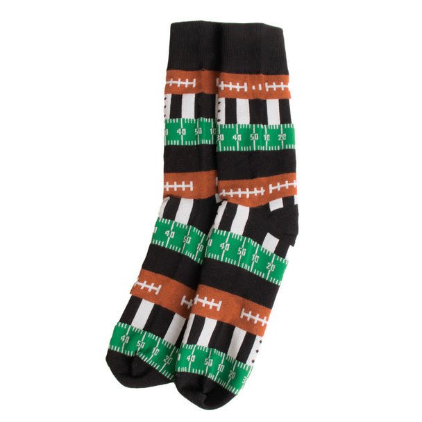 Men's Football Game Novelty Socks- NVS19623-BK - Bundle Bus