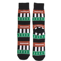 Men's Football Game Novelty Socks- NVS19623-BK - Bundle Bus