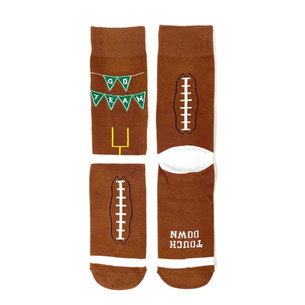 Men's Football Touchdown Novelty Socks- NVS19622-BR - Bundle Bus