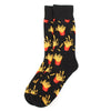 Men's French Fries Novelty Socks- NVS19629-BK - Bundle Bus