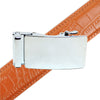 Men's Genuine Leather Polished Chrome Buckle Ratchet Belt - MGLBB50X-Chrome - Bundle Bus