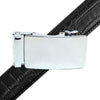 Men's Genuine Leather Polished Chrome Buckle Ratchet Belt - MGLBB50X-Chrome - Bundle Bus