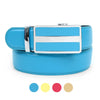 Men's Genuine Leather Sliding Buckle Ratchet Belt - 4-Colors - Bundle Bus