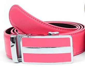 Men's Genuine Leather Sliding Buckle Ratchet Belt - 4-Colors - Bundle Bus