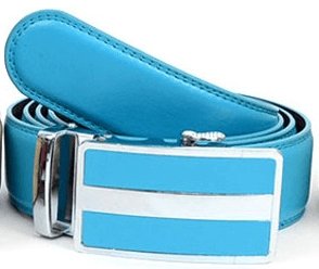 Men's Genuine Leather Sliding Buckle Ratchet Belt - 4-Colors - Bundle Bus