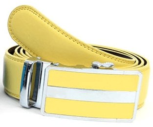 Men's Genuine Leather Sliding Buckle Ratchet Belt - 4-Colors - Bundle Bus