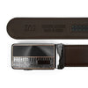 Men's Genuine Leather Sliding Buckle Ratchet Belt MGLBB1 - Bundle Bus