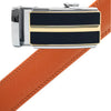 Men's Genuine Leather Sliding Buckle Ratchet Belt MGLBB10 - Bundle Bus