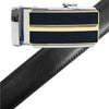 Men's Genuine Leather Sliding Buckle Ratchet Belt MGLBB10 - Bundle Bus