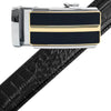 Men's Genuine Leather Sliding Buckle Ratchet Belt MGLBB10 - Bundle Bus