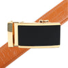 Men's Genuine Leather Sliding Buckle Ratchet Belt MGLBB11 - Bundle Bus