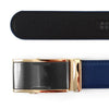 Men's Genuine Leather Sliding Buckle Ratchet Belt - MGLBB14 - Bundle Bus